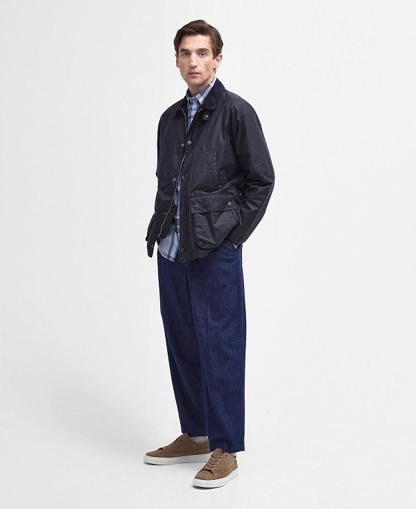 Barbour Ambleton Waxed Jacket Navy/Berwick | BABO87208