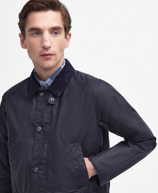 Barbour Ambleton Waxed Jacket Navy/Berwick | BABO87208