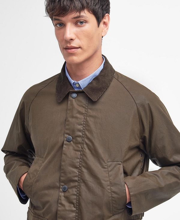 Barbour Ambleton Waxed Jacket Olive/Berwick | BABO87216