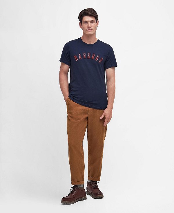 Barbour Ancroft T-shirt Navy | BABO88294