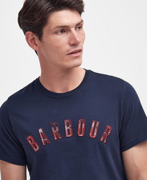 Barbour Ancroft T-shirt Navy | BABO88294