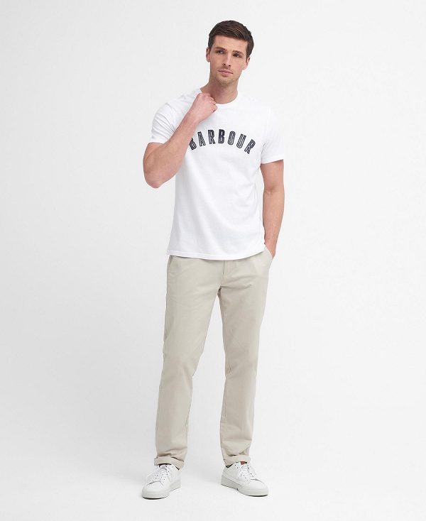 Barbour Ancroft T-shirt White | BABO88419