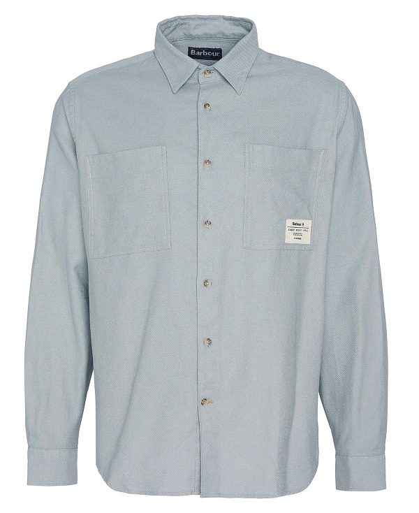 Barbour Angelo Relaxed Long-sleeved Shirt Mineral Blue | BABO87922