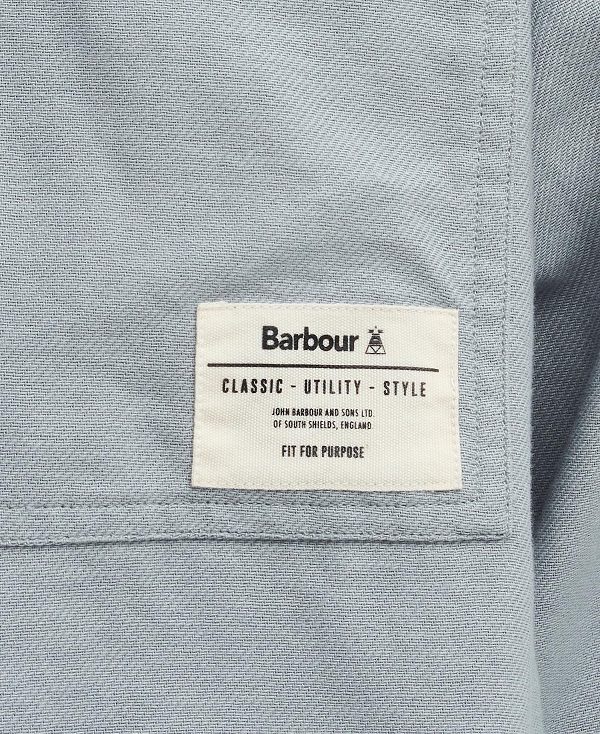 Barbour Angelo Relaxed Long-sleeved Shirt Mineral Blue | BABO87922