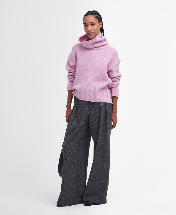 Barbour Anita Rollneck Jumper Lavender Haze | BABO89770