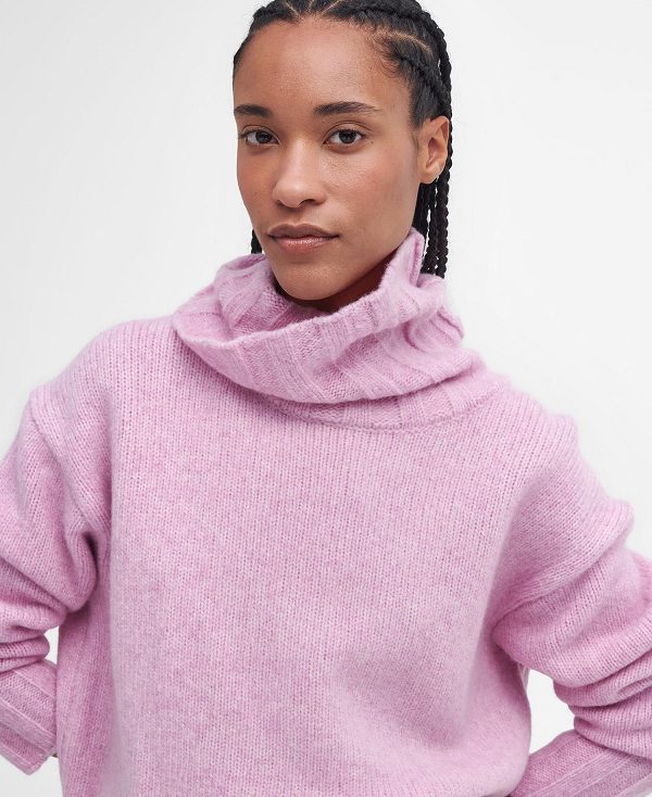 Barbour Anita Rollneck Jumper Lavender Haze | BABO89770