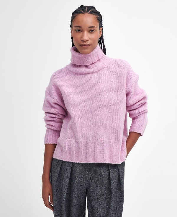 Barbour Anita Rollneck Jumper Lavender Haze | BABO89770