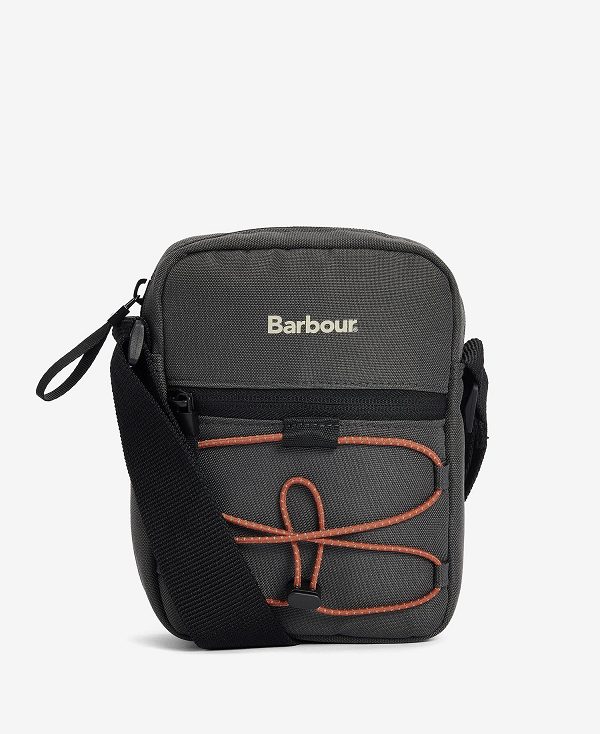 Barbour Arwin Canvas Crossbody Bag Charcoal/Ginger | BABO88948