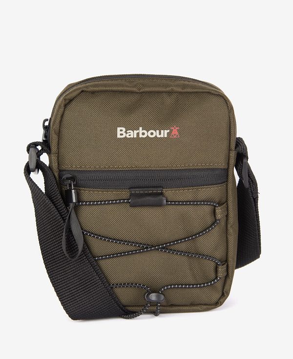 Barbour Arwin Canvas Crossbody Bag Olive/Black | BABO88932