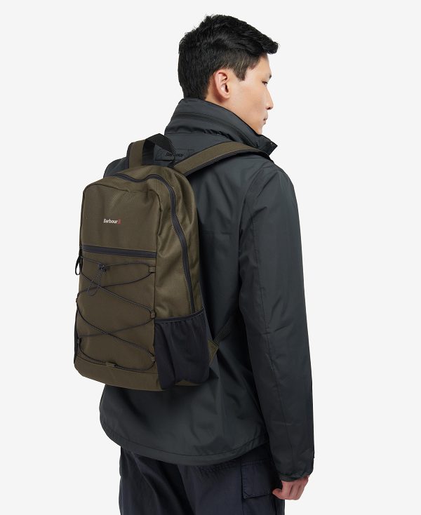 Barbour Arwin Canvas Explorer Backpack Lake/Golden Green | BABO88931