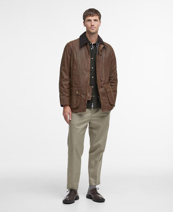 Barbour Ashby Waxed Jacket Bark | BABO87164