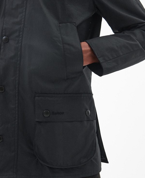 Barbour Ashby Waxed Jacket Black | BABO87209