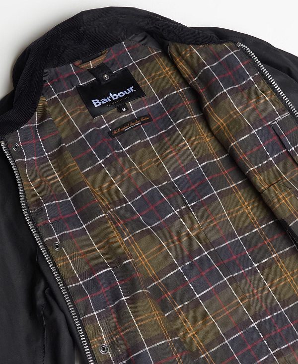 Barbour Ashby Waxed Jacket Black | BABO87209