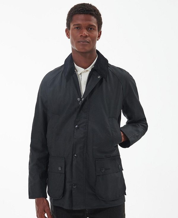 Barbour Ashby Waxed Jacket Black | BABO87209