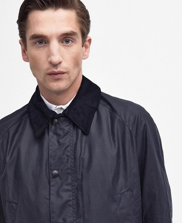 Barbour Ashby Waxed Jacket Navy | BABO87190