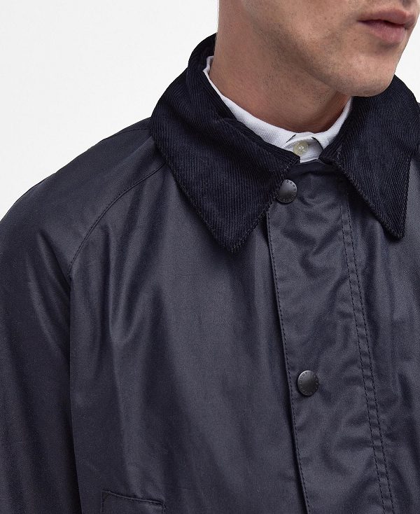 Barbour Ashby Waxed Jacket Navy | BABO87190