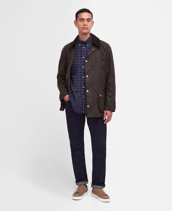 Barbour Ashby Waxed Jacket Olive | BABO87217