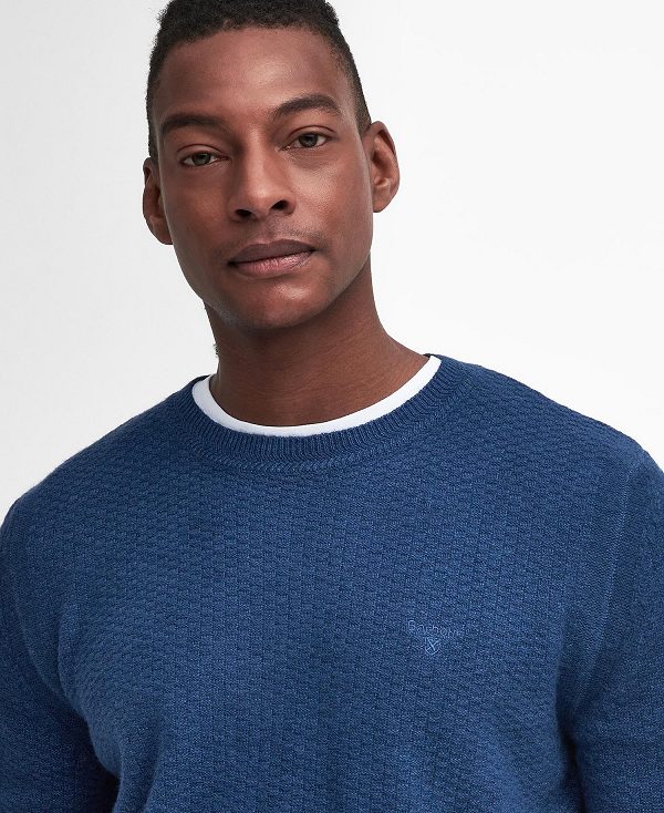 Barbour Aston Crew Neck Jumper Navy | BABO88631