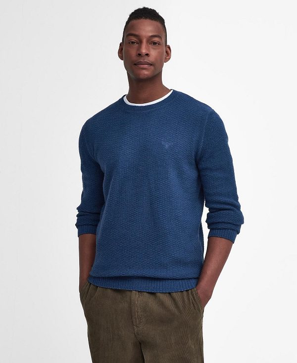 Barbour Aston Crew Neck Jumper Navy | BABO88631