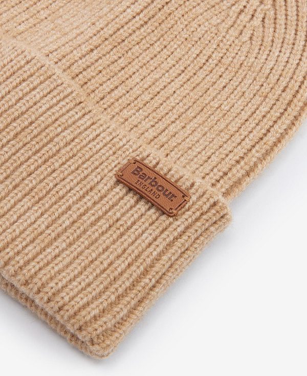 Barbour Aubrey Beanie & Scarf Gift Set Camel | BABO90042