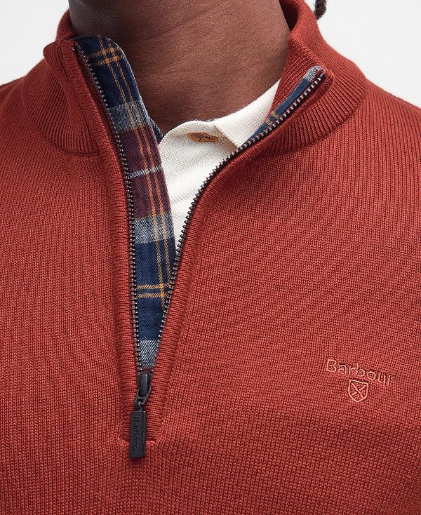 Barbour Avoch Half-zip Jumper Red | BABO88602