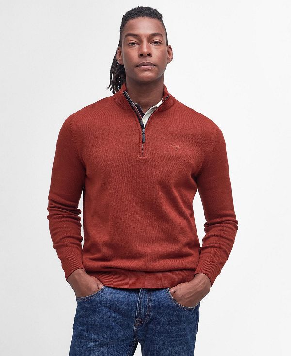 Barbour Avoch Half-zip Jumper Red | BABO88602