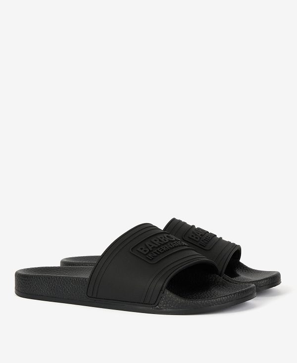 Barbour B.Intl Logo Sliders Classic Black | BABO88881