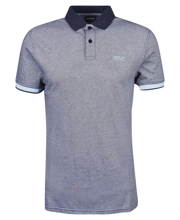 Barbour B.Intl Whateley Polo Shirt Chambray Blue/Whisper White | BABO88015