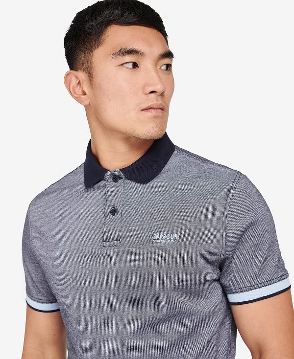 Barbour B.Intl Whateley Polo Shirt Chambray Blue/Whisper White | BABO88015