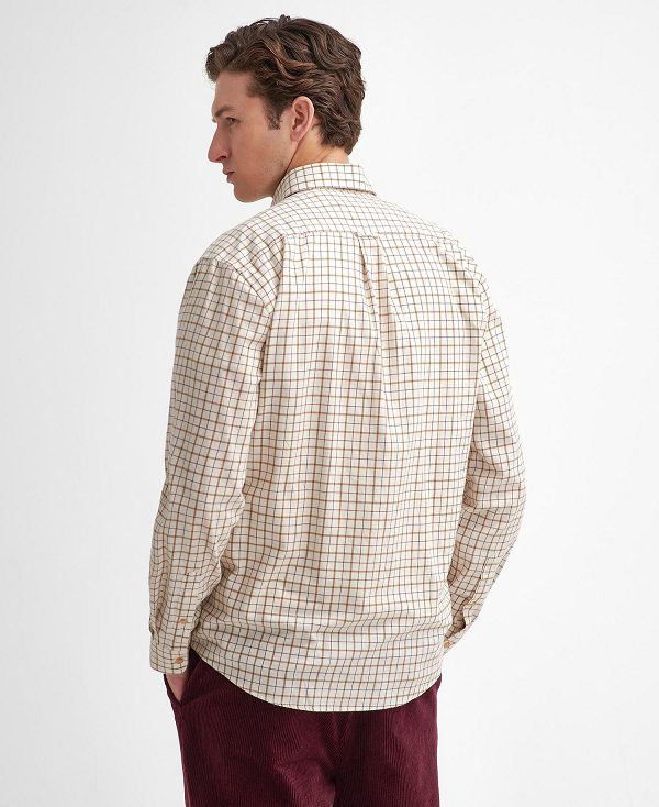 Barbour Bank Regular Long-sleeved Shirt Merlot | BABO87936