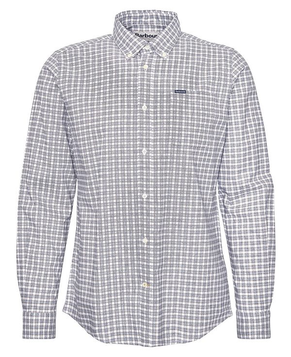 Barbour Banner Tailored Long-sleeved Shirt Chambray | BABO87696