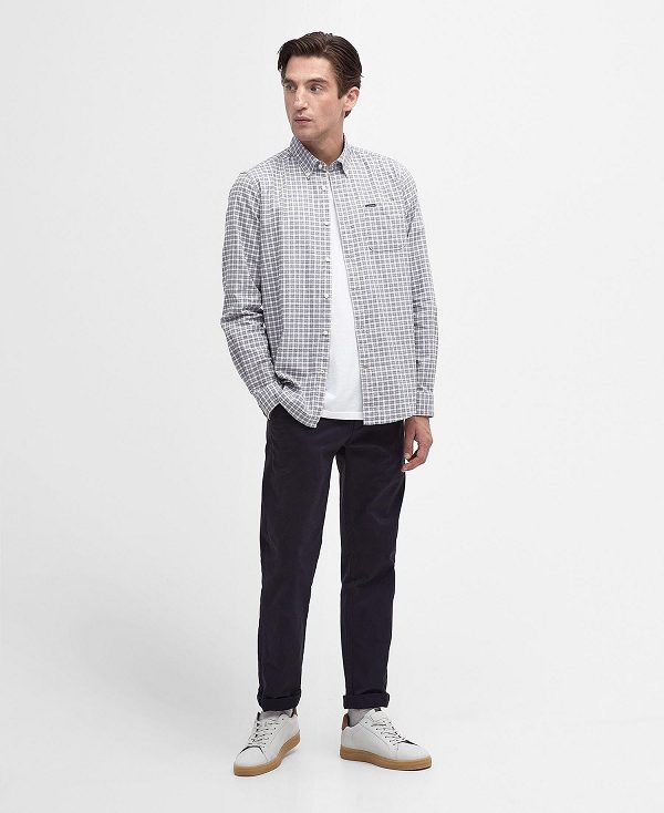 Barbour Banner Tailored Long-sleeved Shirt Chambray | BABO87696