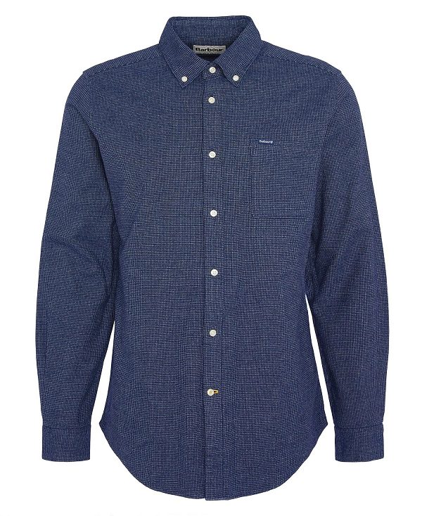 Barbour Bannock Tailored Shirt Navy | BABO87665