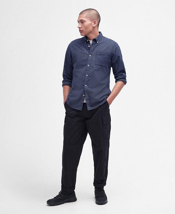 Barbour Bannock Tailored Shirt Navy | BABO87665