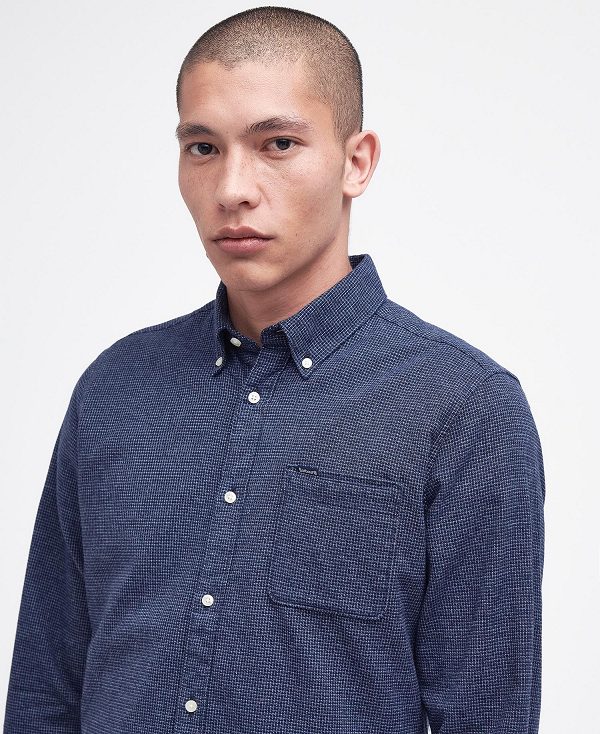 Barbour Bannock Tailored Shirt Navy | BABO87665