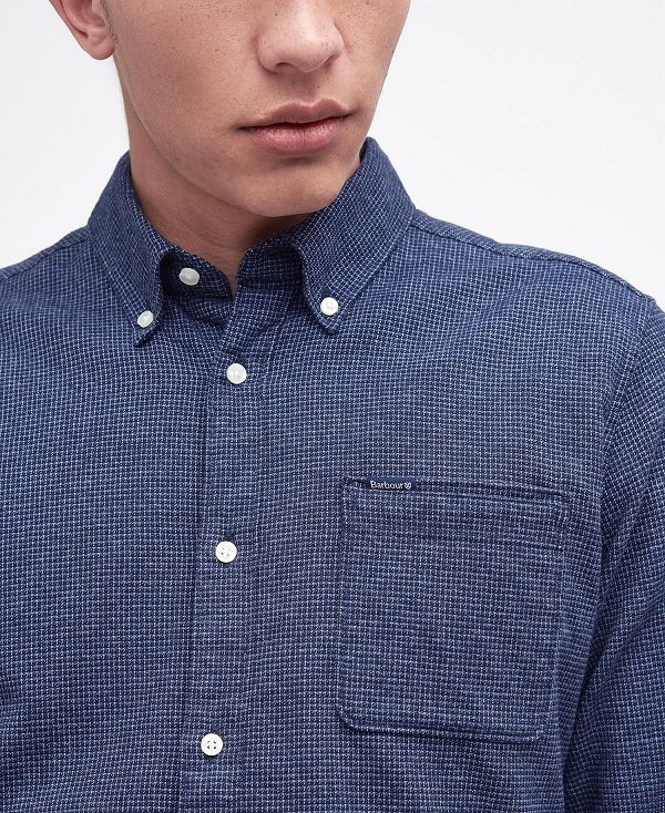 Barbour Bannock Tailored Shirt Navy | BABO87665