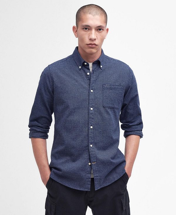 Barbour Bannock Tailored Shirt Navy | BABO87665