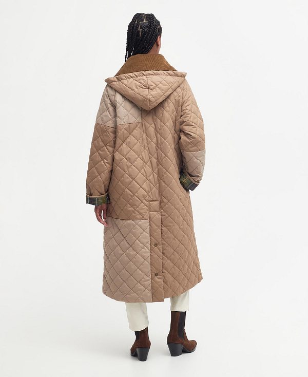 Barbour Barbour X Ganni Burghley Quilted Jacket Honey/Light Trench/Classic | BABO89279