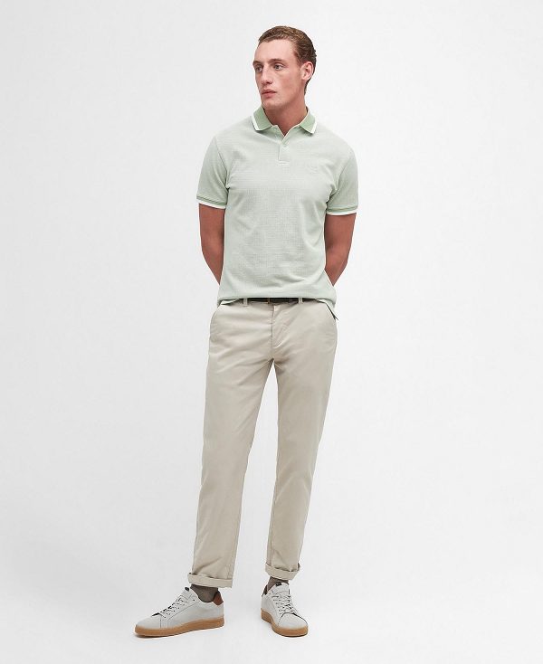 Barbour Barnard Short-sleeved Polo Shirt Vintage Green | BABO88197