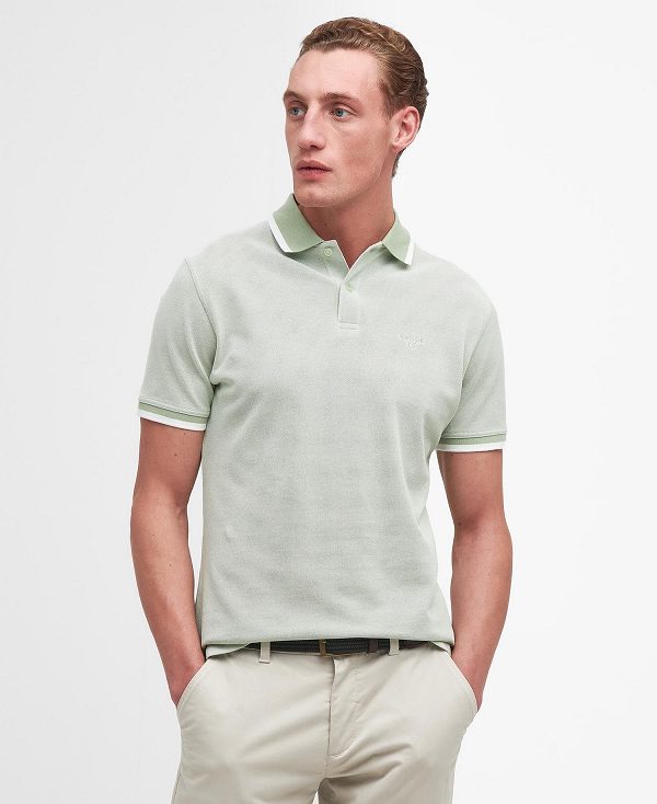 Barbour Barnard Short-sleeved Polo Shirt Vintage Green | BABO88197