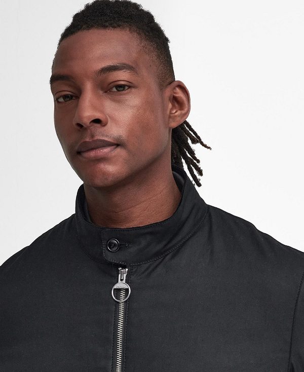 Barbour Barns Waxed Jacket Classic Black | BABO87221