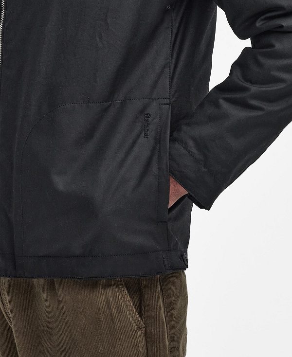 Barbour Barns Waxed Jacket Classic Black | BABO87221