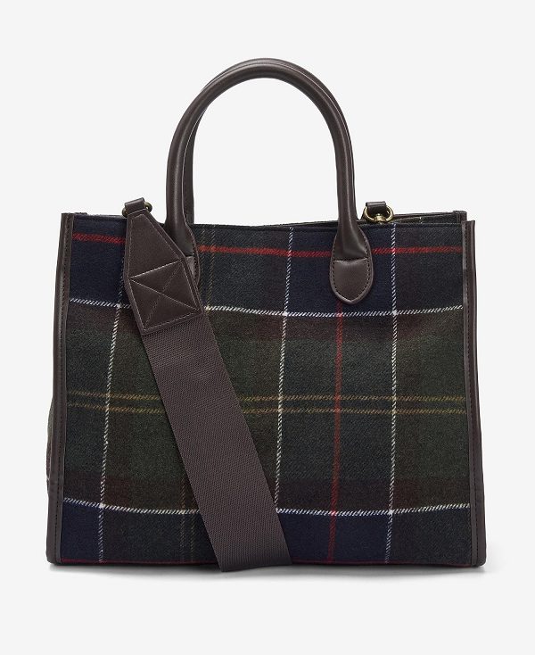 Barbour Barrhill Tartan Tote Bag Classic Tartan | BABO89984