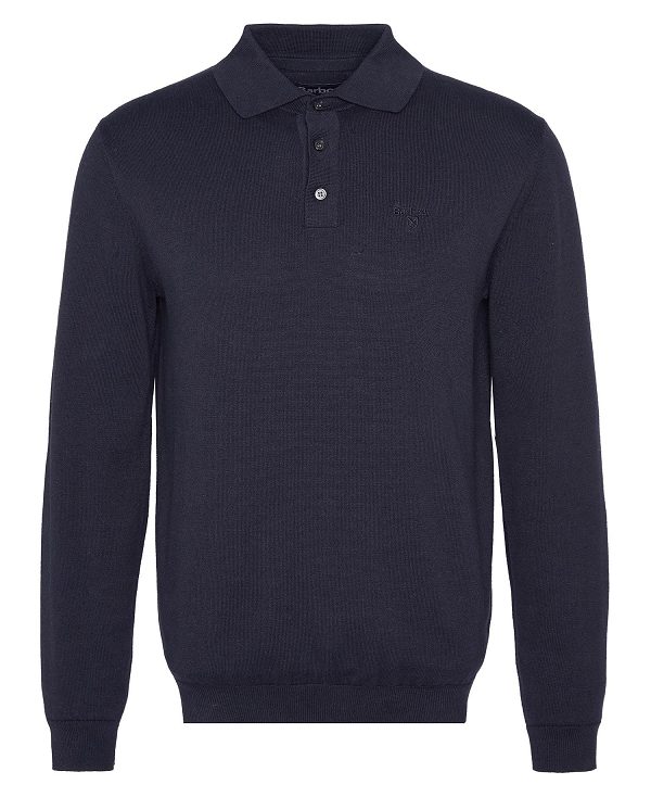 Barbour Bassington Polo Shirt Navy | BABO88593