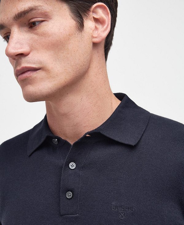 Barbour Bassington Polo Shirt Navy | BABO88593