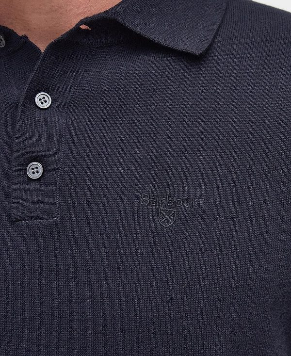 Barbour Bassington Polo Shirt Navy | BABO88593