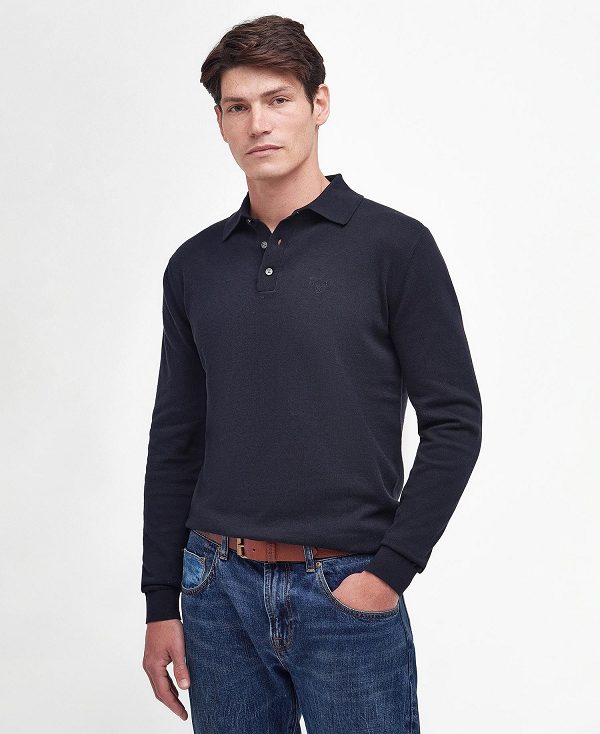 Barbour Bassington Polo Shirt Navy | BABO88593