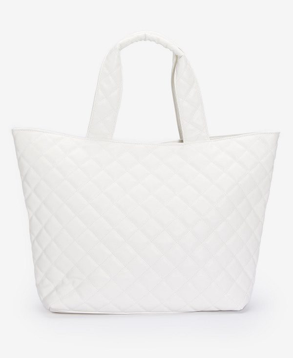 Barbour Battersea Tote Bag White | BABO89957