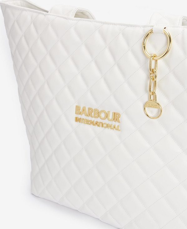 Barbour Battersea Tote Bag White | BABO89957