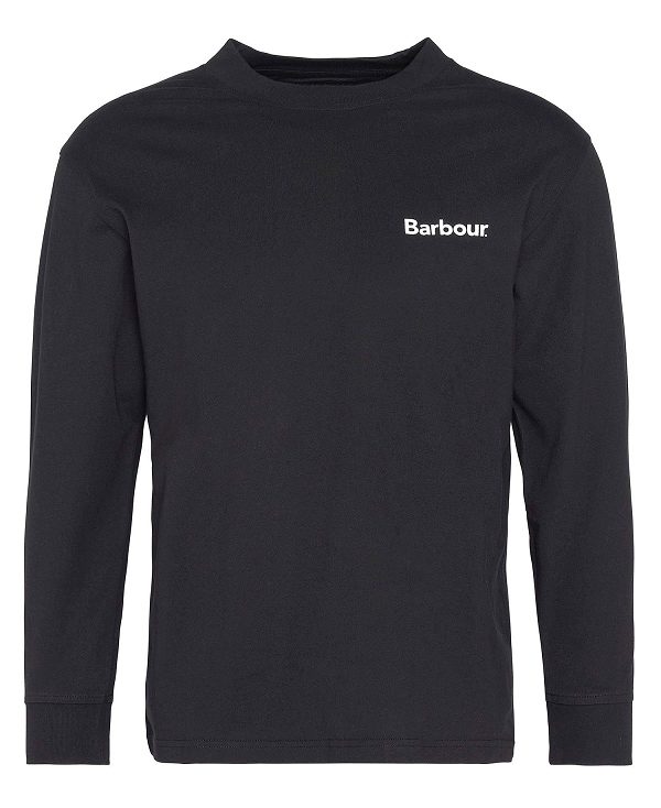 Barbour Baxter Oversized Long-sleeved T-shirt Black | BABO88384